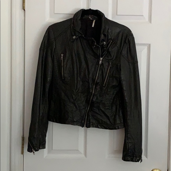 Free People Leather Jacket - Picture 1 of 5